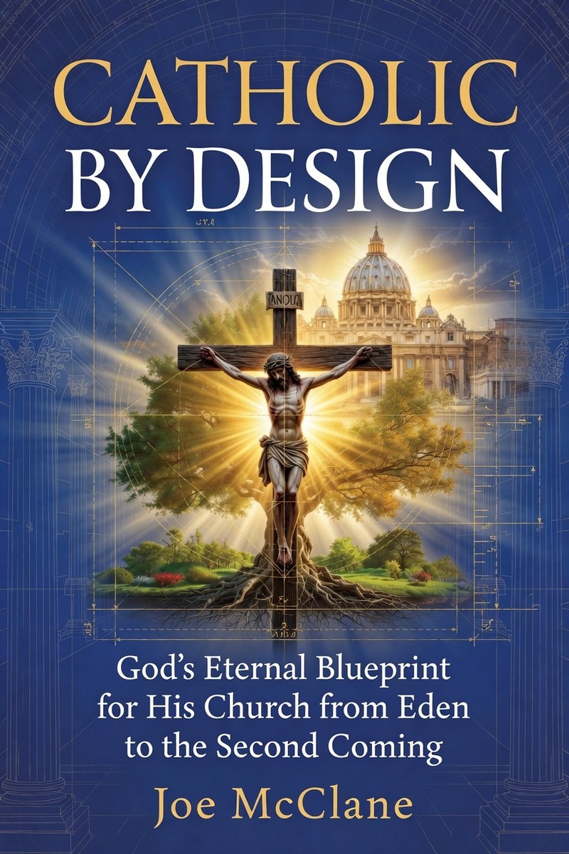 Catholic by Design book cover — God's Eternal Blueprint for His Church from Eden to the Second Coming, by Joe McClane