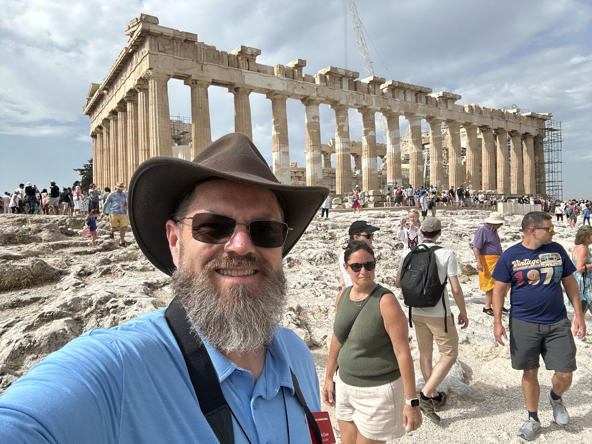 Joe McClane at the Acropolis of Athens